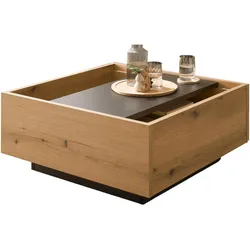 COUCHTISCH in Eiche, grau quadratisch 75 cm
