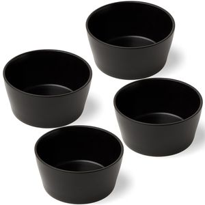 Miamio Müslischale Luxe, Keramik, schwarz, 15cm, Set, 4 Stück