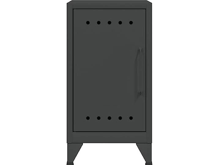Bisley Fern Mini Ablageschrank aus Metall Beistellschrank im Retro-Instustrial Design in anthrazitgrau