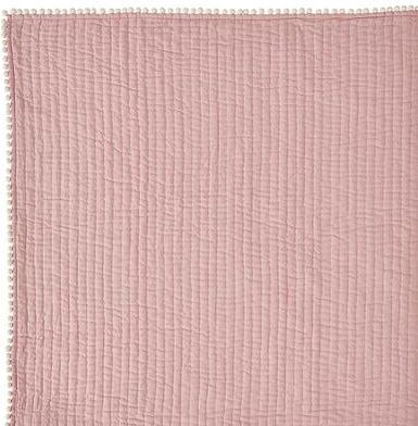 Audree Pom Pom Quilt - Woodrose, King - Ballard Designs