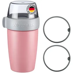 Westmark Müslibecher, 700 ml, rosa + Müslibecher Dichtring klein, ant, 528522EP