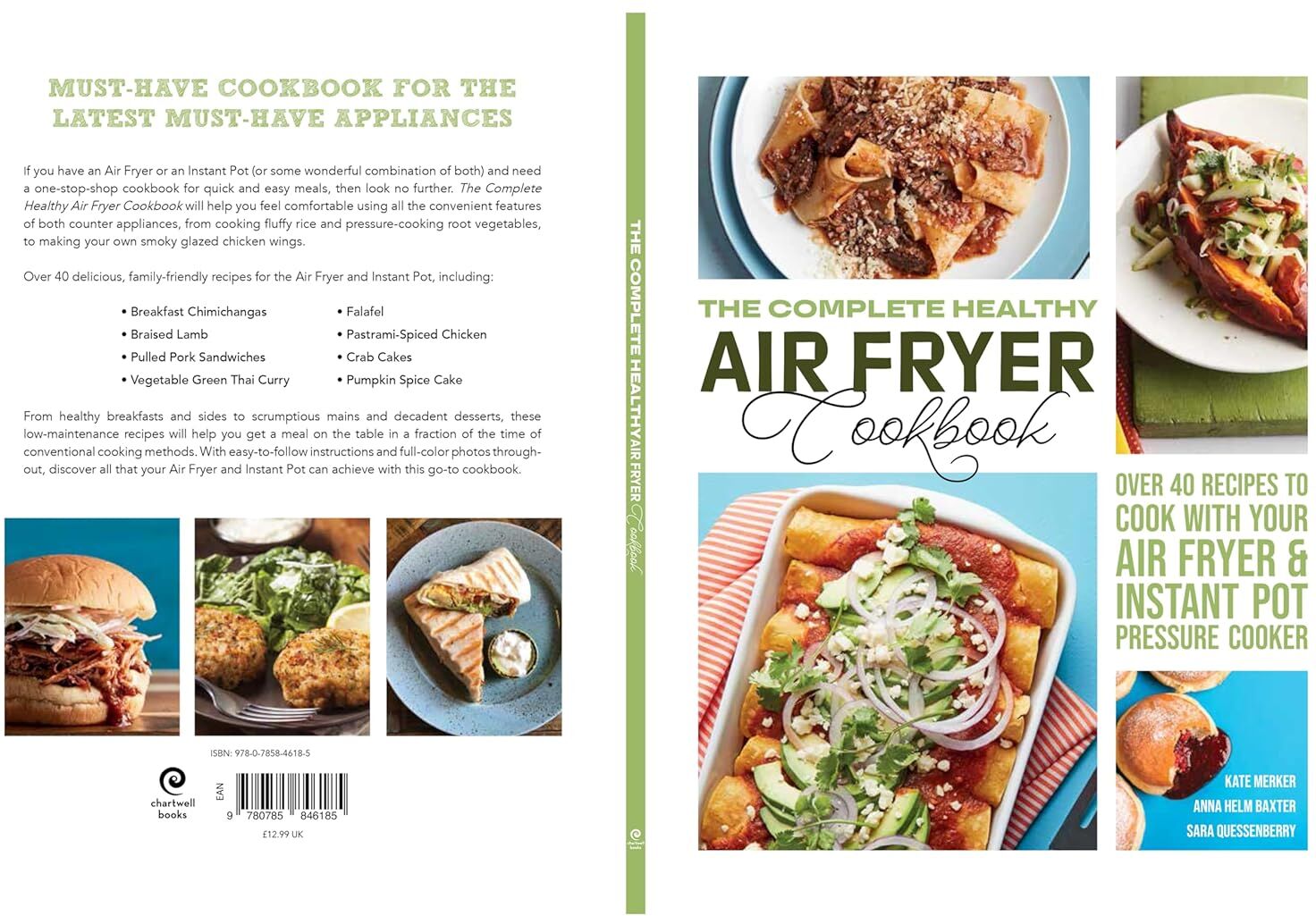 Chartwell Books The Complete Healthy Air Fryer Cookbook - Kate Merker, Anna Helm Baxter & Sara Quessenberry - Paperback - 40+ Healthy Air Fryer & Instant Pot Recipes