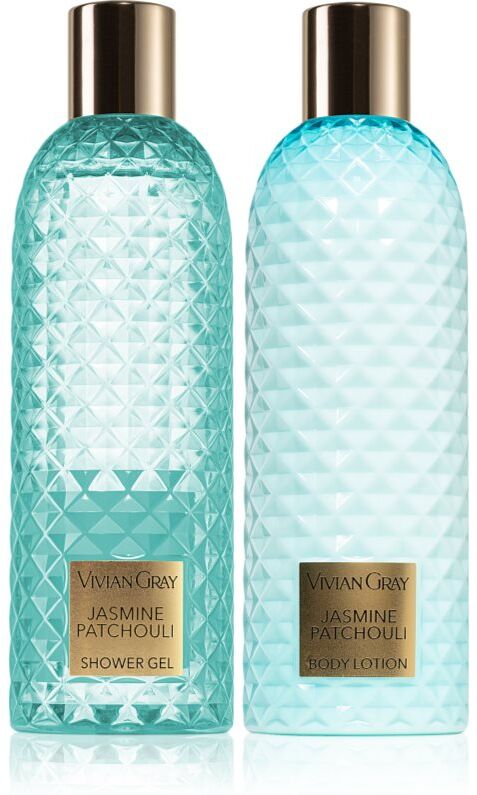 Vivian Gray Gemstone Jasmine & Patchouli Geschenkset für sanfte und weiche Haut