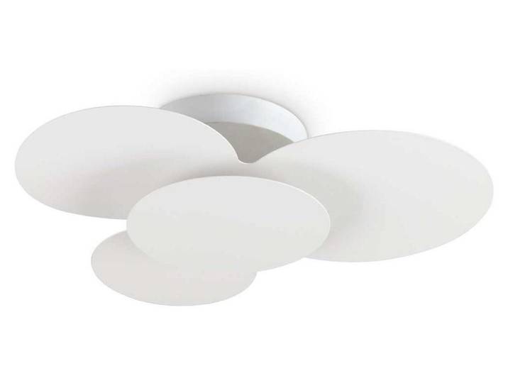 Moderne Deckenleuchte Wolke Metall Weiß Led 33W 3000K Warmes Licht