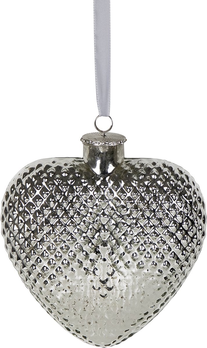 Mars & More Decoratie Hart Zilver 17 cm