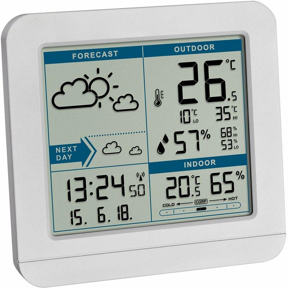 Innenwetterstation TFA DOSTMANN "Sky 35.1", weiss (weiß), Wetterstationen, Innenwetterstation weiß Einheitsgröße