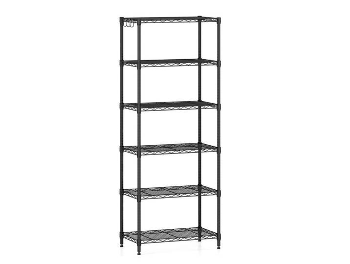 Étagère métallique 6 niveaux réglables meuble de rangement pour cuisine garage ou buanderie