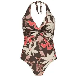 BARTS Damen Badeanzug Camolo Halter Shaping Onepiece, Größe 36 in Braun Braun