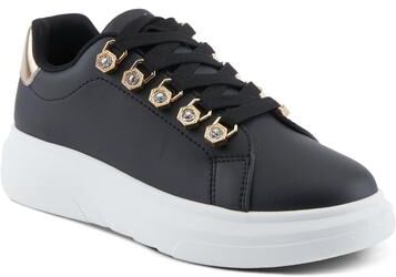 Women's Leontine Fashion Sneaker by Patrizia by Spring Step in Black (Size 38 M)