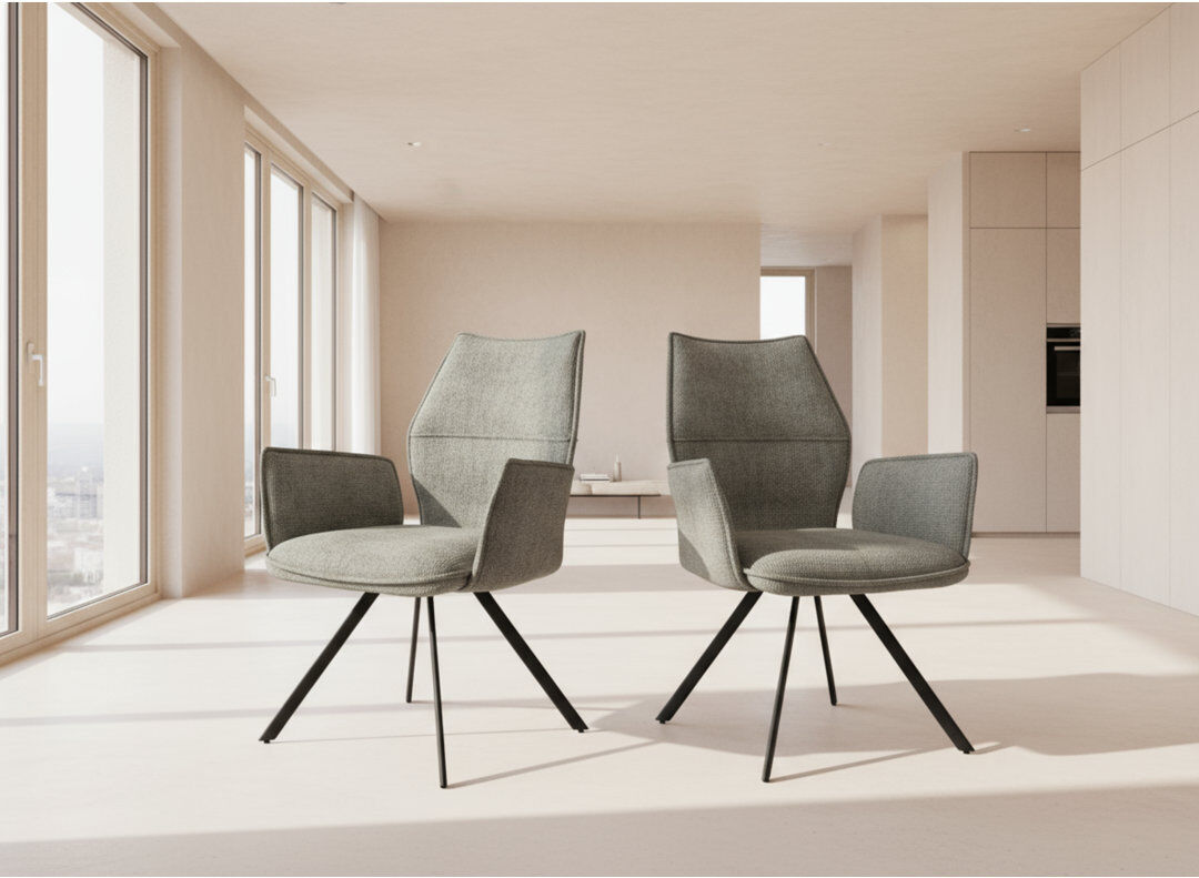 George Oliver Lusso Fabric Dining Armchair Green 90.5cm H X 61cm W X 61cm D
