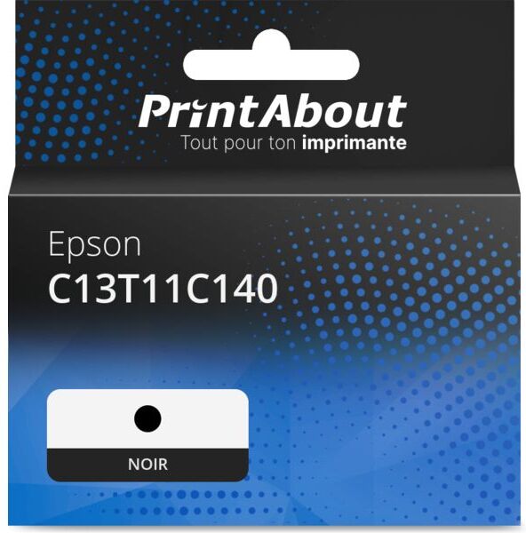 PrintAbout Cartouche compatible Epson C13T11C140 - Noir Noir