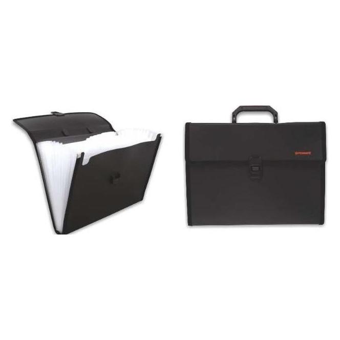 Penmate Aktentasche mit Fächern und Griff PP-412, schwarz (A4, 1x) (39995484)