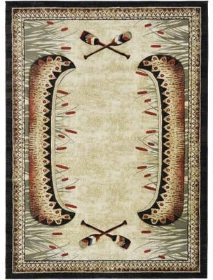 Mayberry Rug American Destination Moccasin Bend Multi Canoe Lodge Area Rug