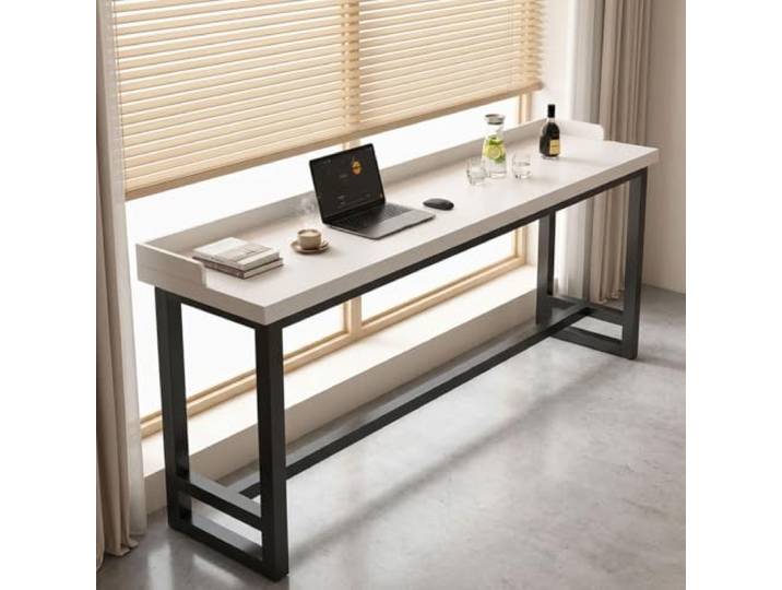 Bartisch Lang Schmal, Stehtisch Hochtisch Küche Theke Bistro Industriell Bartisch Lang Schmal, Stehtisch Hochtisch Küche Theke Bistrotisch Industriell aus Holz & Metall, für Kleine Räume
