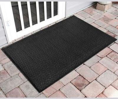 Bungalow Dba Matterly Chevron Estates Doormat 60 x 36, 60 x 36, Charcoal