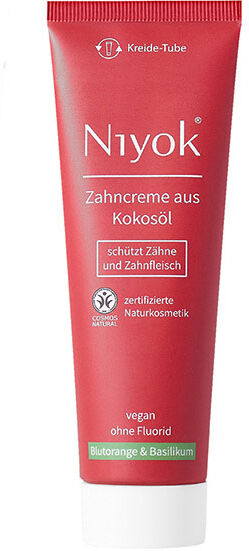 75ml Niyok Zahncreme aus Kokosöl - Blutorange & Basilikum