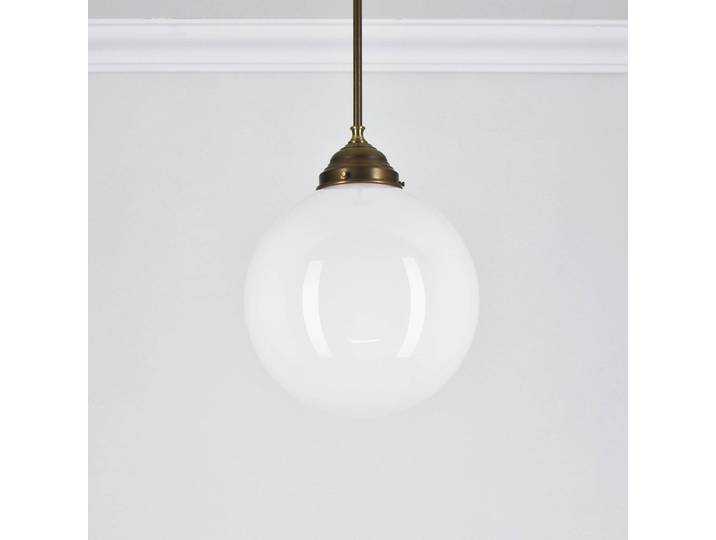 Berliner Messinglampen Hängeleuchte PS45, dimmbar, alu / grau / zink, für Küche, Messing, Antik