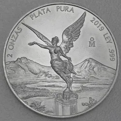 Silbermünze 2oz "Libertad" 2019 (Mexiko)