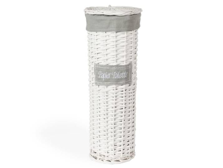 Toilettenpapierhalter aus Weide, weiß