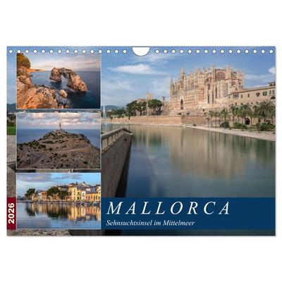 Mallorca, Sehnsuchtsinsel im Mittelmeer (Wandkalender 2026 DIN A4 quer), CALVENDO Monatskalender