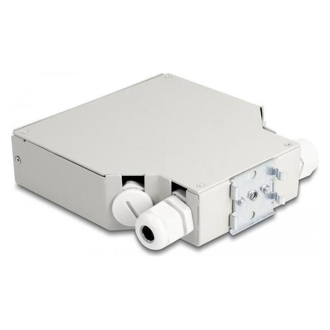 Delock LWL Verteilerbox für Hutschiene 8 Port grau (0.14 m) (85931)
