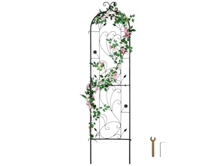 VEVOR Treillis Jardin pour Plantes grimpantes\, 38 x 152 cm\, Treillis Fleurs de Jardin en métal antirouille\, Treillis décoratif de rosiers grimpants extérieur\, Support concombres\, pour Cours\, pelouses