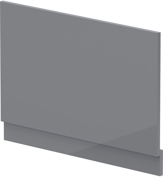 Nuie Fusion 800Mm Straight Bath End Panel And Plinth Gloss Cloud Grey
