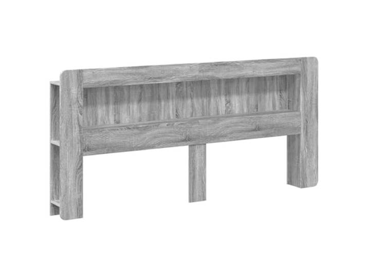 Kopfteil für Schrank, Sonoma-Grau, aus technischem Holz, Maße: 215 x 18,5 x Technisches Holz, vertikale und vordere Regale, Verwendung im Innenbereich, einfache Montage, vielseitiger Stil