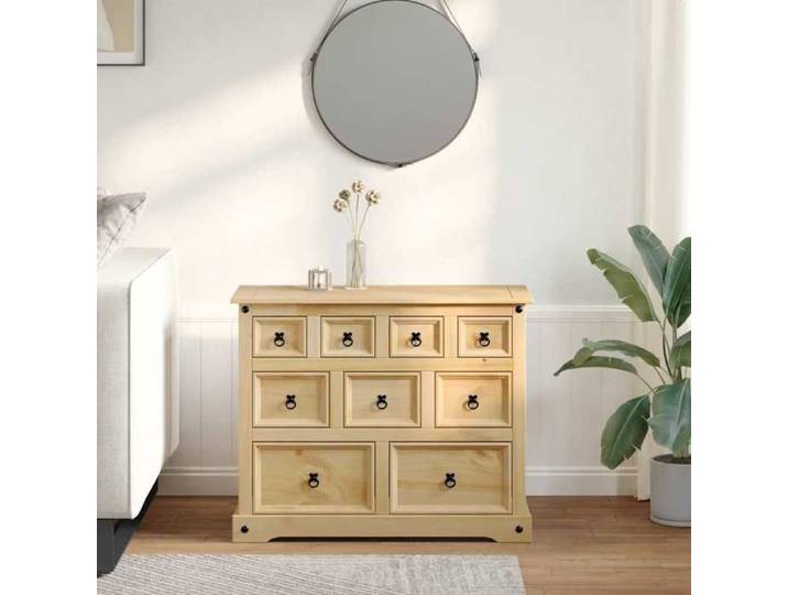 (10472)Moderne Commode Corona 101x45x82 cm bois massif de pin poid:32.2 kg