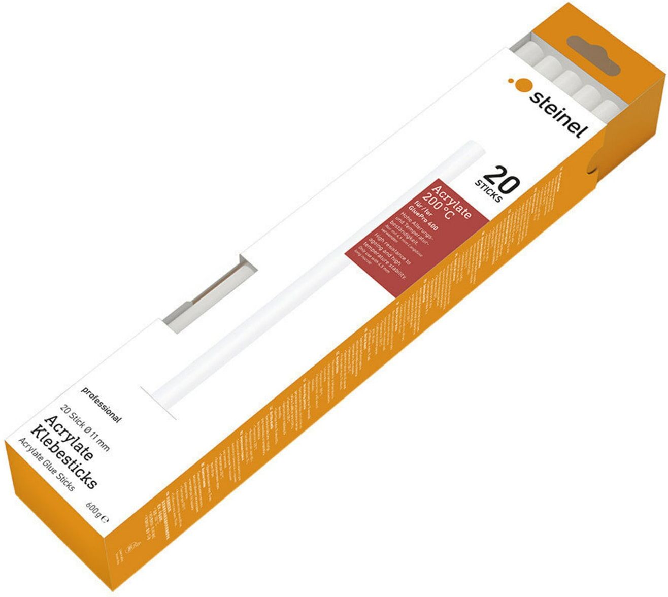 steinel Klebesticks, Durchmesser 11 mm Acrylate VE à 20 Stück für GluePRO 300/400 LCD (052416)