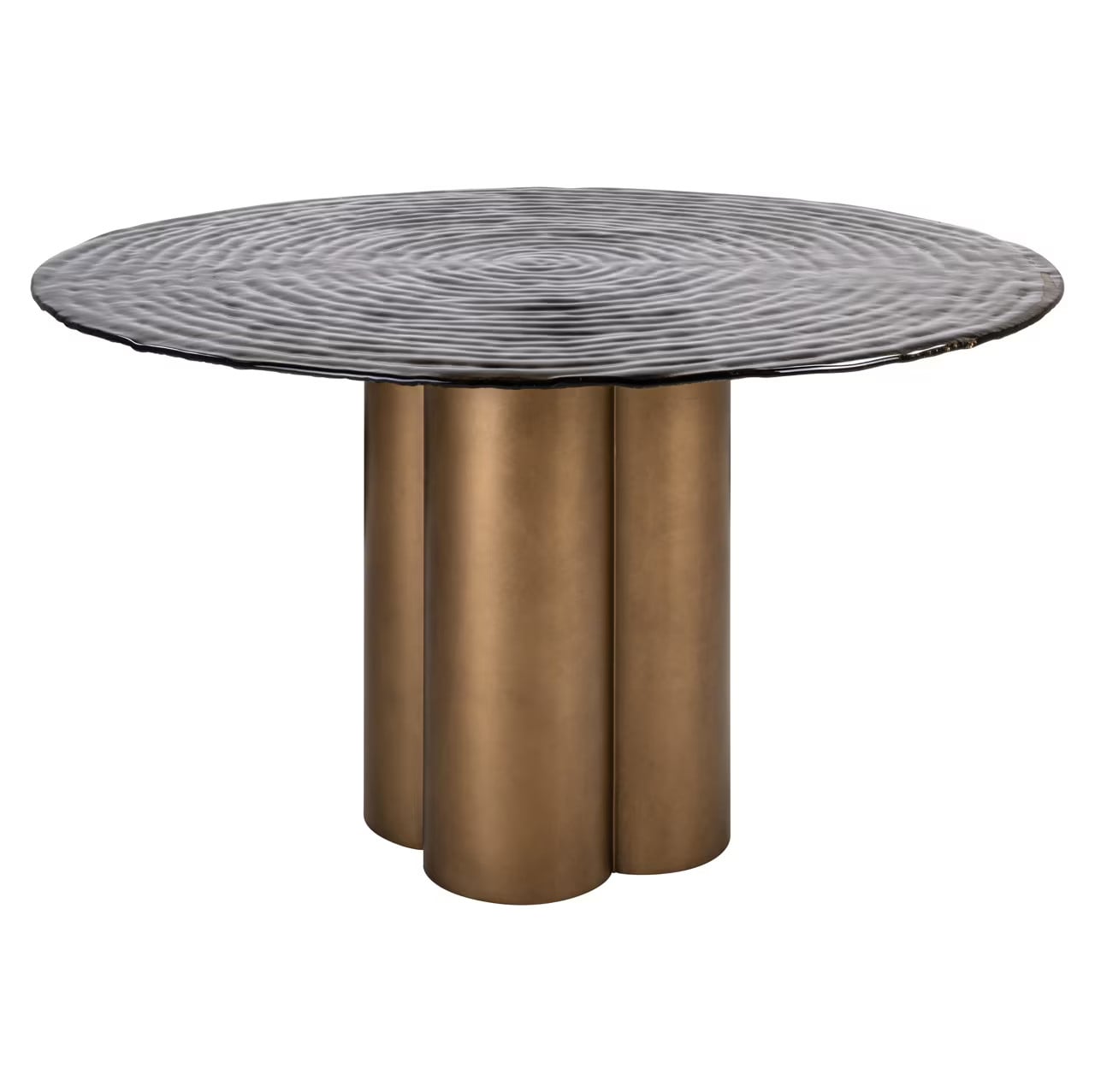 Richmond Ronde Eettafel Glastonburry Glas, Diameter: 135 cm, Gold Antique