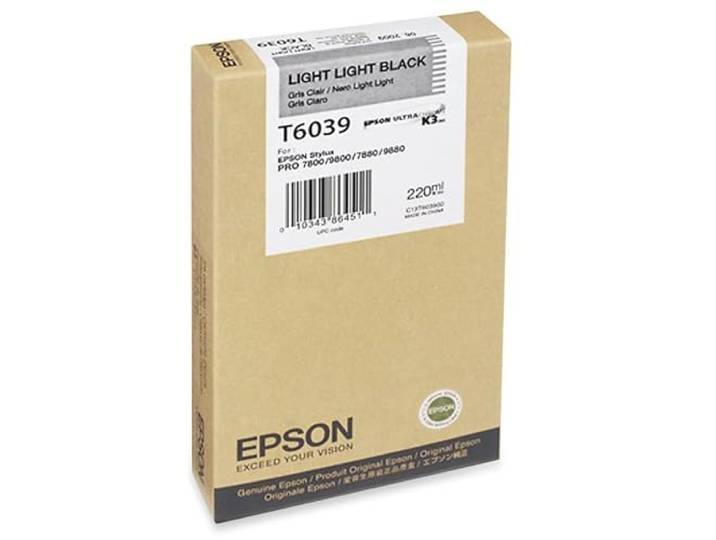 Epson T6039 inktpatroon, singlepack, lichtzwart