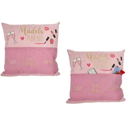 Kissen MÄDELSABEND rosa (BHT 40x40x10 cm) - BHT 40x40x10 cm