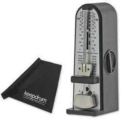 Wittner Metronom Taktell Piccolino Schwarz mit Tuch (Metronom), Zubehör Instrumente, Schwarz