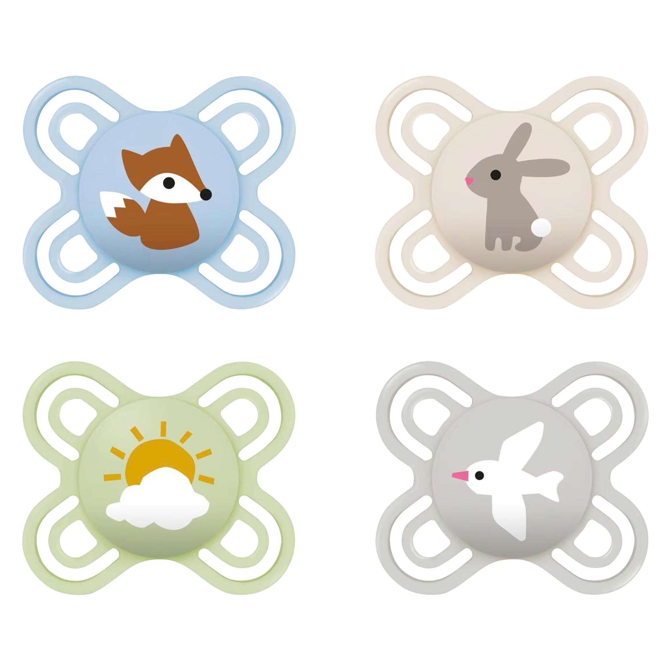 MAM 4er-Pack Schnuller "Perfect Start" aus Silikon, 0-2 Monate (4x, 0 - 2 Monate) (8341737-4042894718759)