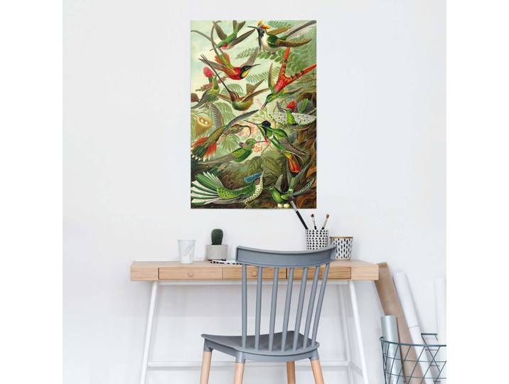 home24 Poster Kolibries papier groen 61 x 92 x 0cm