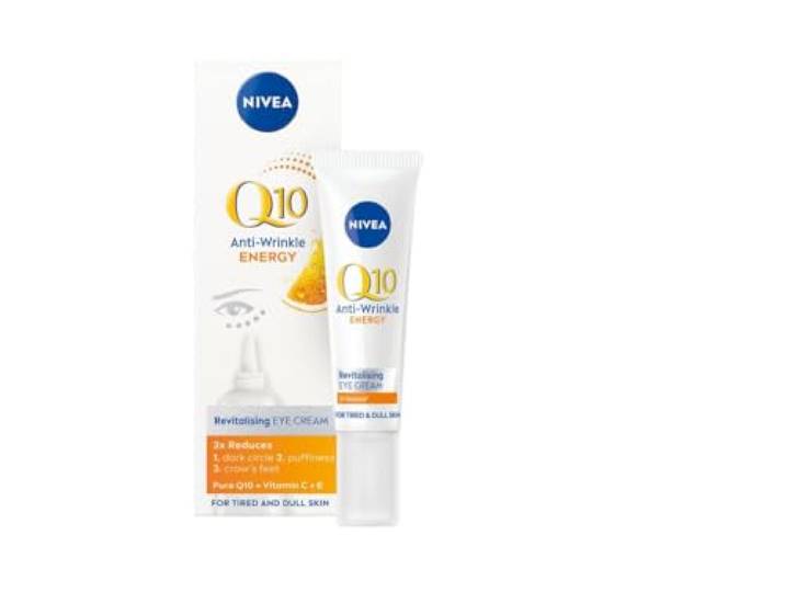 NIVEA Q10 Anti-Rimpel Oogverzorging, Oogcrème met Q10, Vitamine C en E vermindert fijne lijntjes, Vochtinbrengende crème voor de oogcontour, Q10 Energy Anti-Rimpel Verfrissende Oogverzorging (15 ml)