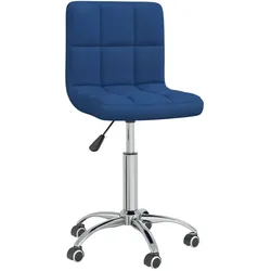 Helloshop26 - Drehbarer Bürostuhl/Schreibtischstuhl blauer Stoff 02_0024089