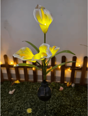 Inspire Picks Solar Calla Lily Flower Garden Lights Waterproof LED Outdoor Stake Decor white 1pcs