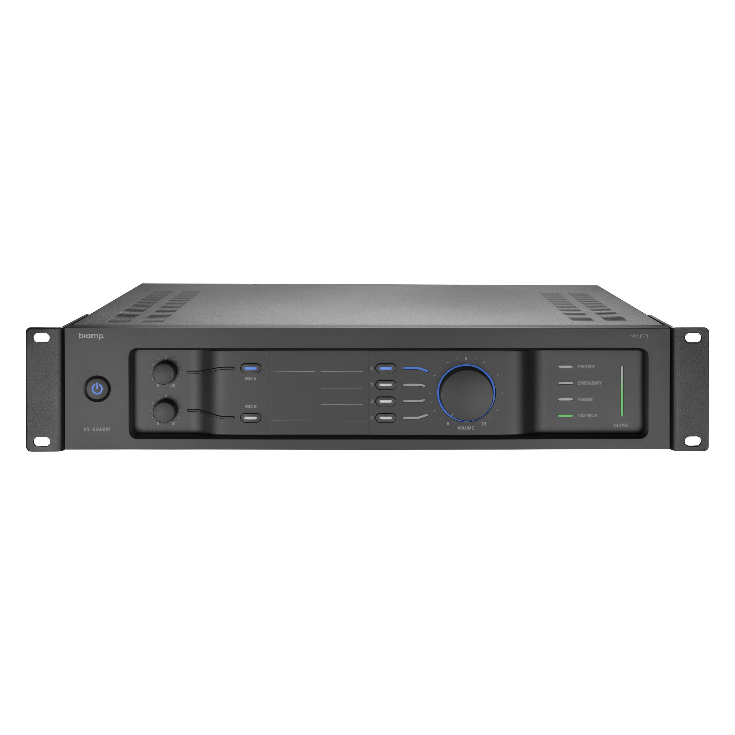 Apart Mischverstarker MA120 - 120W an 70/100V oder 150W an 4 Ohm 4-stufiges Prioritaetssystem 19 Zol (Verstärker) (MA120)