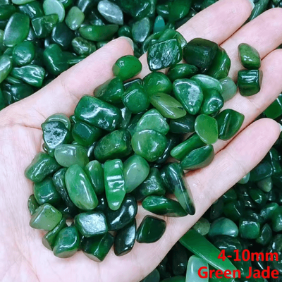 Inspire Picks Natural Quartz Crystal Stone Chips Healing Gravel For Aquarium & Home Decor green Jade 50g