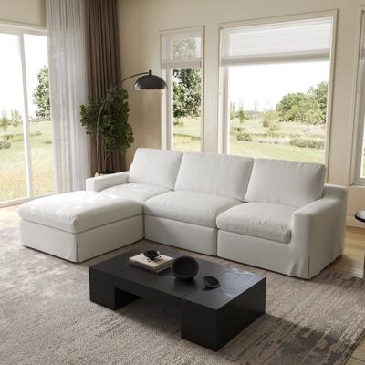 HELIA "115.8"" Width Cloud Couch Oversized Modular Sectional Sofa True Relax Comfy Couches Wide&Deep Seat Sofas"