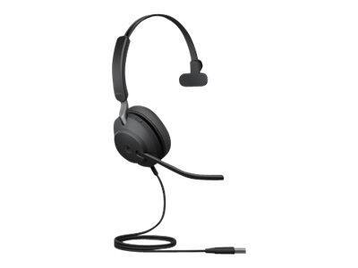 Jabra Evolve2 40 MS Mono Headset On-Ear konvertierbar, kabelgebunden, USB 24089-899-999