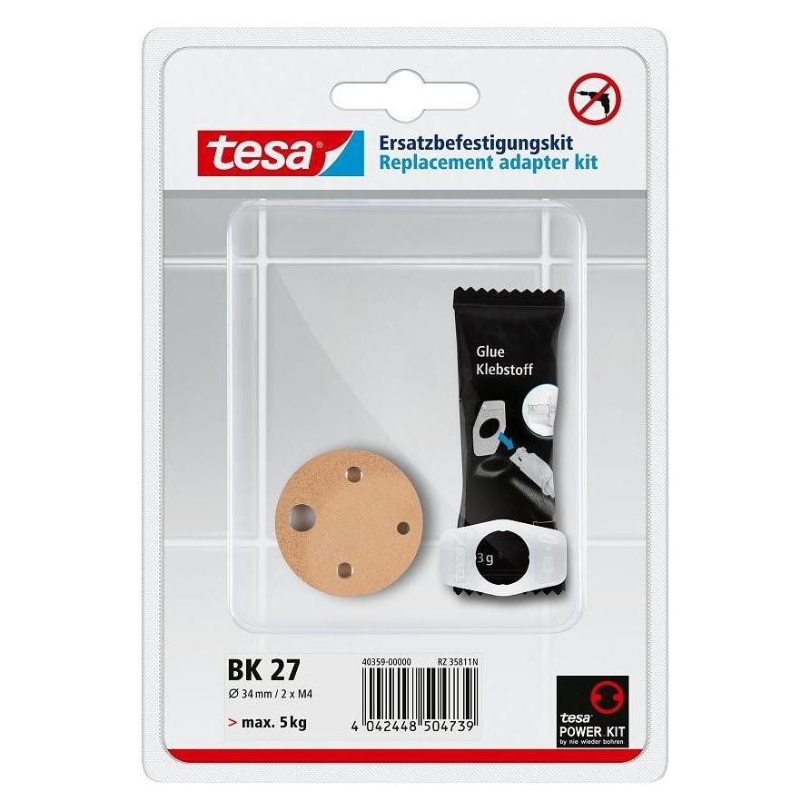 tesa Power.Kit Befestigungsadapter BK27, selbstklebendes Ersatzteil (40359-00000-01)