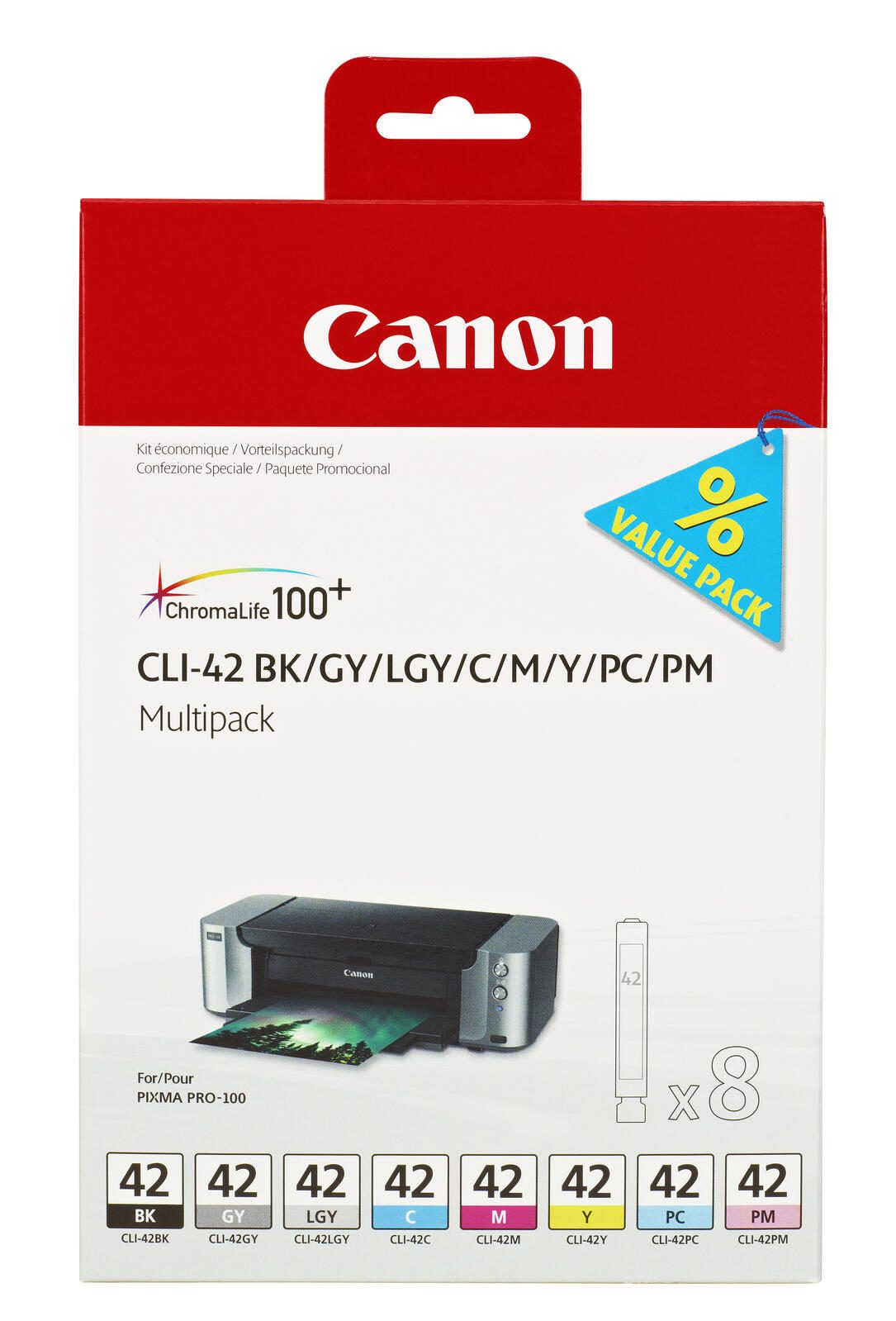 Canon Original CLI-42 Druckerpatronen 8er-Multipack 6384B010