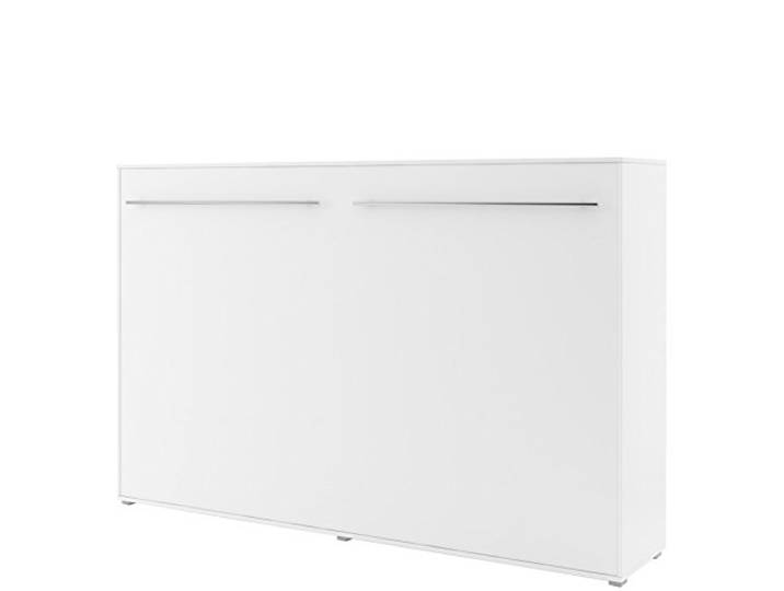 Schrankbett Concept PRO Horizontal, Wandklappbett, Bettschrank, Wandbett, Schrank mit integriertem Klappbett, Funktionsbett (120 x 200 cm, Weiß, Horizontal)