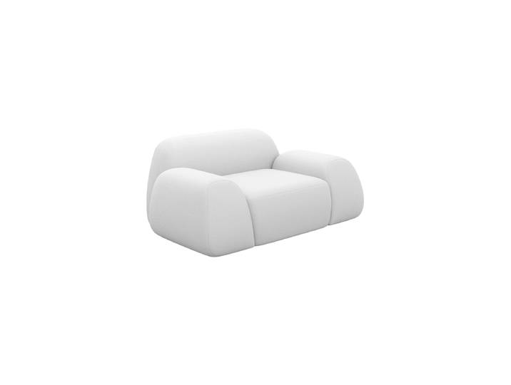 Echtleder Design Loungesessel „Lumera“ Echtleder White BLOOMINGLOFT Collection