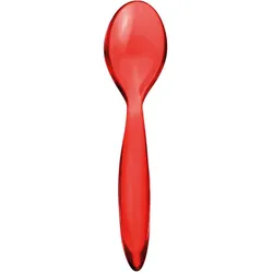 6x Gnali & Zani Pico - Eierlöffel rot, 12,5 cm, Besteck, Rot