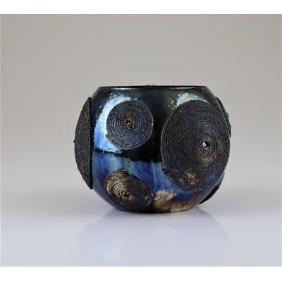 Windlicht AM DESIGN "aus Glas", blau, B:22cm H:19cm, Glas, Kerzenhalter, Windlicht, BxH: 22x19 cm