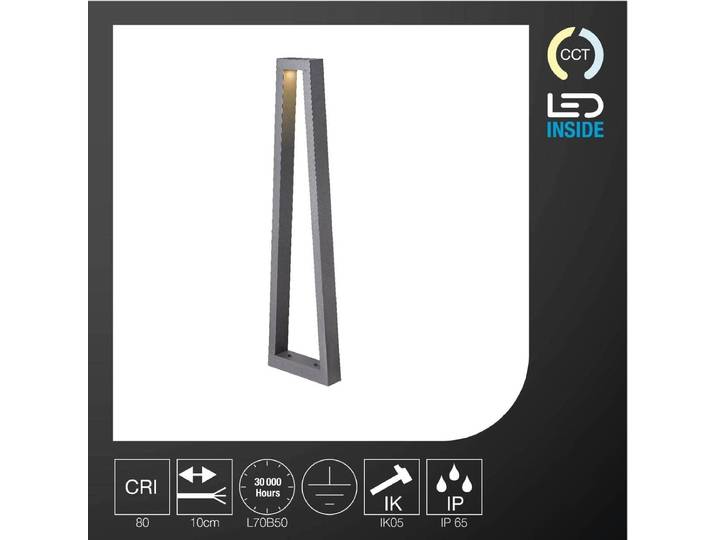 SLV Stehleuchte BOOKAT / LED Außen-Beleuchtung für Wege, Wände, Eingänge, Outdoor Garten-Lampe / IP65 3000/4000K 15W 1300lm